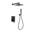 2 way gun metal grey conceal faucet wall shower set bathroom