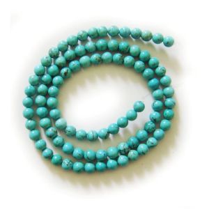 Perlas redondas de turquesa 5 mm