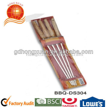 bamboo handle bbq flat skewer-hongxuan BBQ-DS304