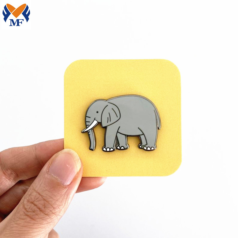 Pin di elefante con design animale in metallo personalizzato