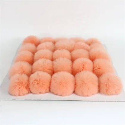 genuine rex rabbit fur pom poms fur pompons fur ball