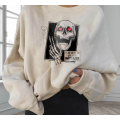 Frauen Crewneck Sweatshirt Skull Grafik Sweatshirt