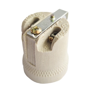 E27 Porzellan und Keramiklampenhalter mit L -Metallhalterung