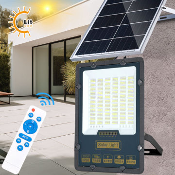 Solar-Powered LED Flood Lights - IP66 Waterproof Remote Control