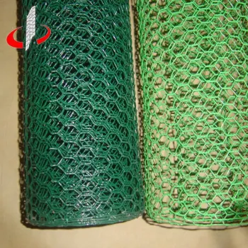 Green PVC Coated Hexagonal Chicken Wire Mesh
