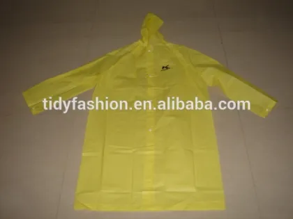 Plastic Yellow EVA Raincoat