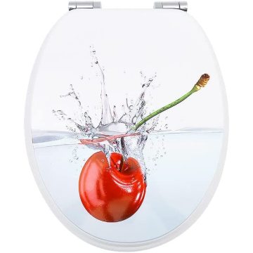 MDF Toilet Seat with cherries pattern