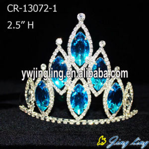 Blue Crystal Rhinestone Cheap Pageant Crowns