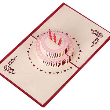 Customized printing 3D pop up envelop greeting card