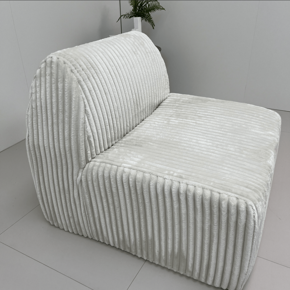 Soft Vertical Ribbed Sofa