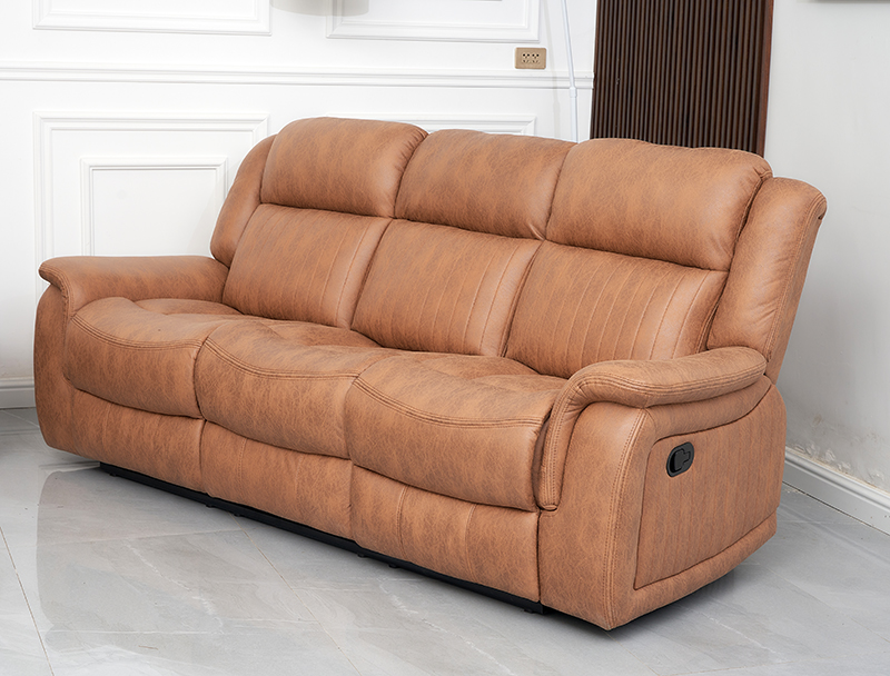 Orange Fashion Manual Living Room Recliner Sofa