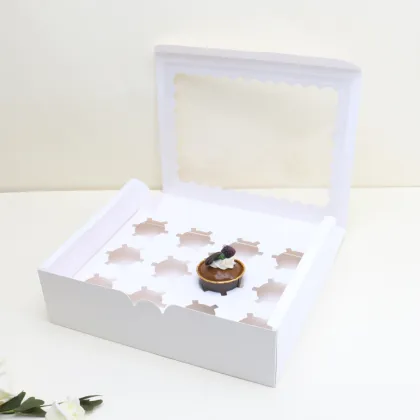 Custom Printed Muffin, Cupcake, and Cheesecake Boxes with Windows for Dessert Packaging
