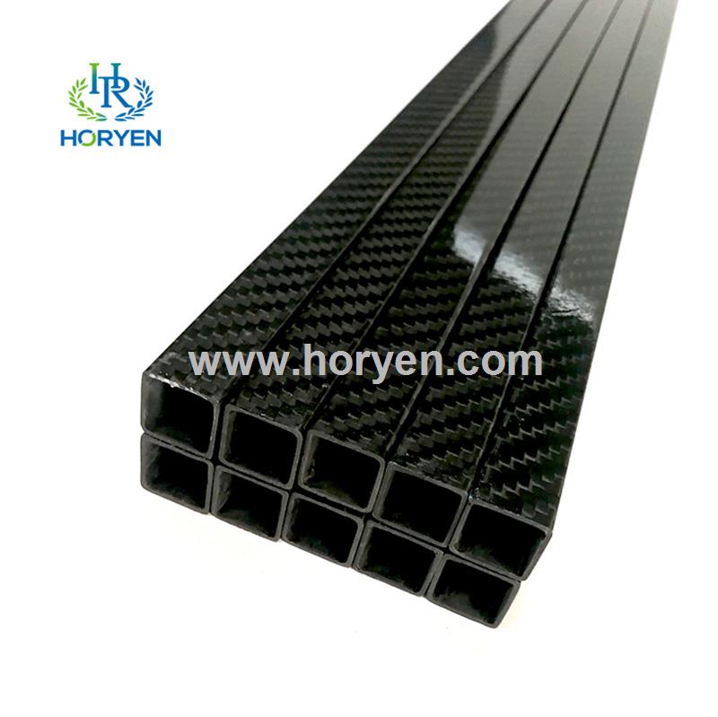 Abrasion resistant high quality carbon fibre square tube