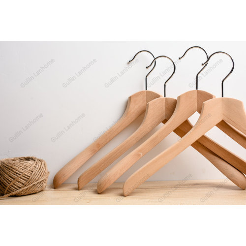 Luxury Customized Beech Wooden Clothes Suit Hanger