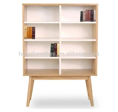 Oak veneer book shelf, wooden cabient shelf