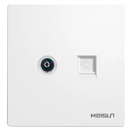 Electric tv socket and tel socket