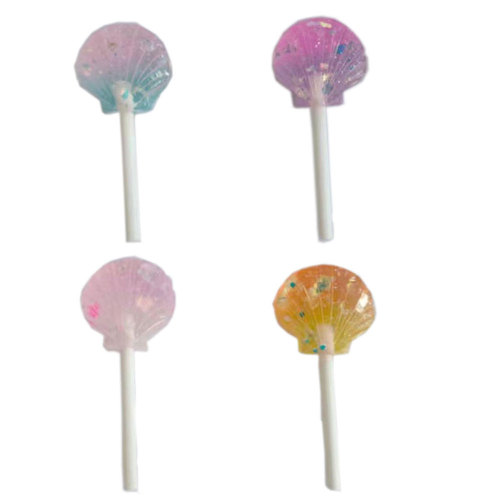 Sweet Glitter Shell Shaped Lollipop Candy Flat back Resin Cabochons For Headwear Earring Pendant Jewelry Making Accessories