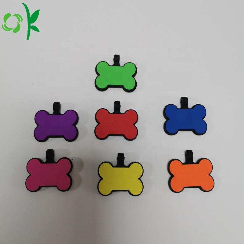 Custom Logo QR Code Silicone Tag for Pet