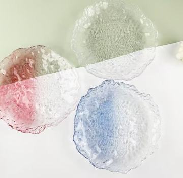 Hammered Glass Tray for Elegant Dining Decor