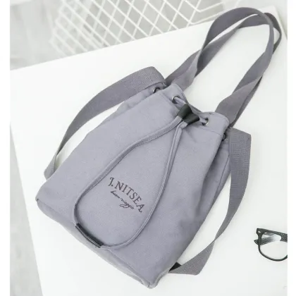 Custom Recycle Canvas Tote Bag with Drawstring