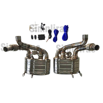 Sportauspuff mit Ventil ab Kat für 2005-2009 Porsche 911(997) Carrera-Ventilschalldämpfer