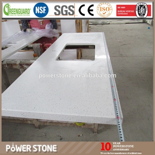 Artificial Pure White Prefab Quartz Vanity Tops, High Quality