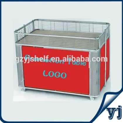 Wholesale promotional products display table/customized LOGO promotional tables/promotional marketing products display desk