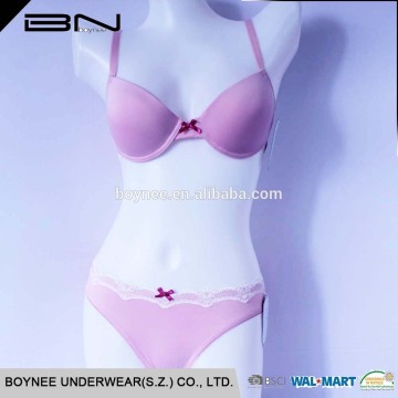 OEM New Design Comfortable Ladies Push Up Bra&Panty Set Woman Underwear