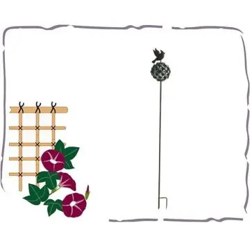 bird decoration metal stake