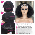 Afro Kinky Curly Wig Silk Headband LIV Človeški las