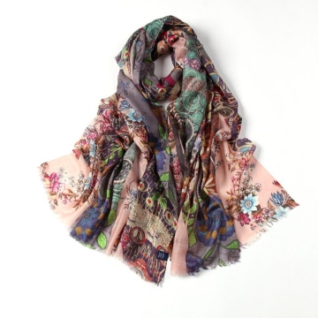 Factory Direct Merino Wool Silk Scarf for Ladies