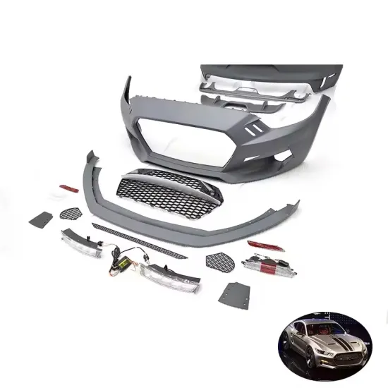 Langyu 15-17 Ford Mustang GT350 Rockt Style Front Rear Bumper Body Kit