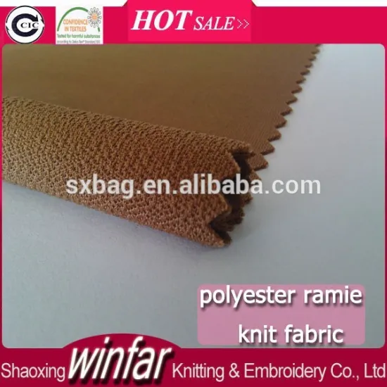 Winfar Textile 75D DTY Polyester Spandex Ramie Scuba Knit Fabric For Dress Skirts