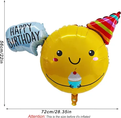 Smiling aluminum foil balloon