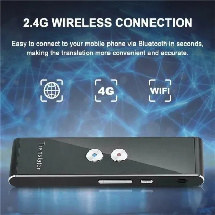 Mini Portable T8 Voice Translator: 68 Multi-Languages Real-Time Wireless Translation