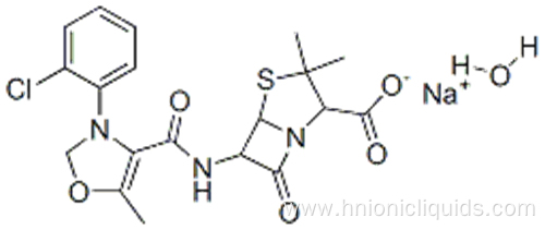 4-Thia-1-azabicyclo[3.2.0]heptane-2-carboxylicacid, 3,3-dimethyl-6-[[(5-methyl-3-phenyl-4-isoxazolyl)carbonyl]amino]-7-oxo-,sodium salt, hydrate (1:1:1),( 57195801,2S,5R,6R)- CAS 7240-38-2