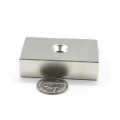 Neodymium block countersunk hole rectangular magnet