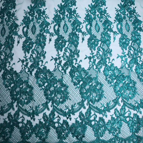 European Style Scallop Cord Embroidery With Sequin