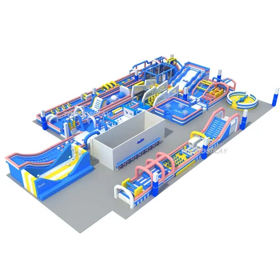 Kids Outdoor Ninja Course and Inflatable Bounce Playground for Commercial Jumping Park