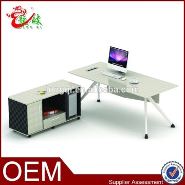 2015 fashion design leather grain general manager table design M-23-16