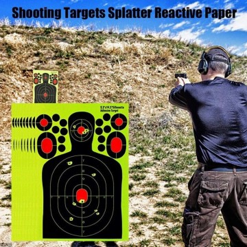 9.5 x 14.5 Inch Splatter Burst Reactive Shooting Targets - Shooting Paper