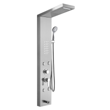 Gorąca sprzedaż 304 wyświetlacz temperatury ze stali nierdzewnej LED deszczownice głowice prysznicowe do masażu termostatyczne panele prysznicowe shower