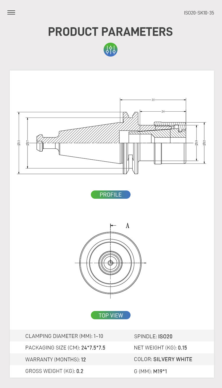 Module Single Iso Sk China Titular de la herramienta ISO SK para la máquina CNC Centeriso20 ...