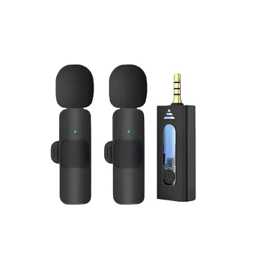 Mini Wireless Portable Lapel Microphone - K35 3.5mm Interface Voice Recording Device - 1:2 Compatibility for Enhanced Audio Capture