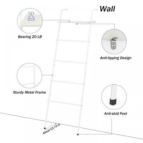 Wand lehne Metall weiße stehende Decke Leiter