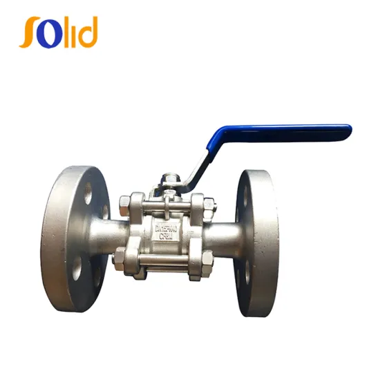 WCB Carbon Steel/Cast steel/CF8M Three Pieces flanged end Ball Valve