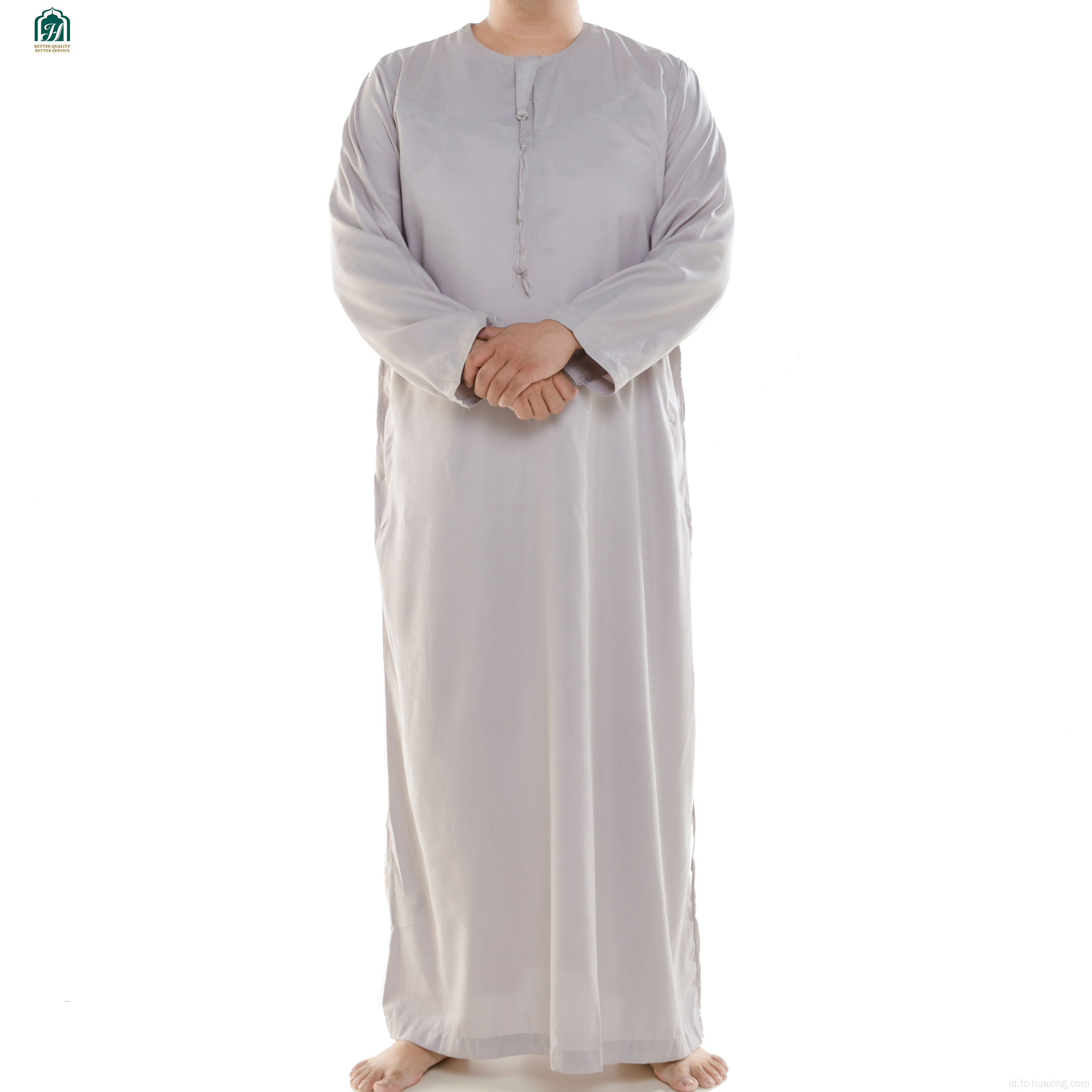 Jubah Muslim Solid Solid Long Plus Ukuran Set Doa