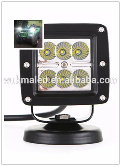 Off road Headlight 18w LED work light headlight Lamp SUV Spot Driving Fog Light for Boat off rod cars