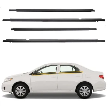 Chrome Window Molding Rubber Sealing Strip for Toyota Corolla 2005-2007