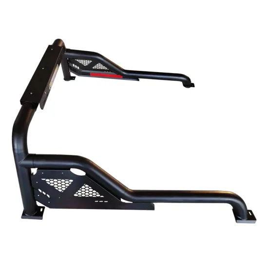 4x4 Black Sport Roll Bar with Automatic Cover for Toyota Hilux Revo Vigo 2010-2023 Double Cab